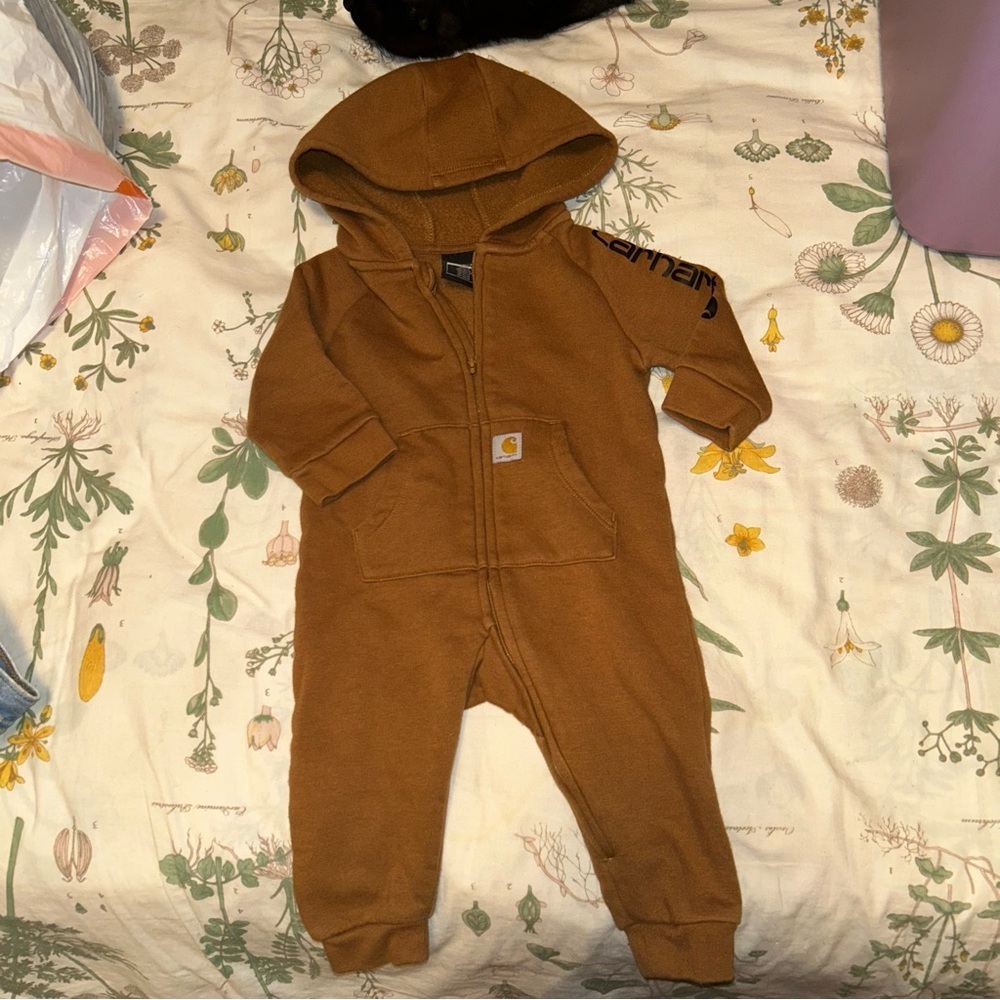 CARHARTT INFANT BOYS' FLEECE ZIP FRONT LONG SLEEVE COVERALL
